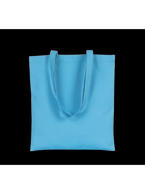 KIMOOD Sac shopping en coton canvas bleu lagon personnalisable