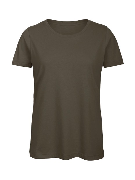 B&C T-shirt Organic Inspire col rond Femme vert khaki personnalisable