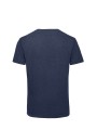 B&C T-shirt Triblend col V Homme heather bleu marine personnalisable