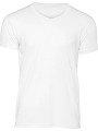 B&C T-shirt Triblend col V Homme blanc personnalisable