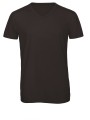 B&C T-shirt Triblend col V Homme noir personnalisable