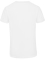 B&C T-shirt Triblend col V Homme blanc personnalisable