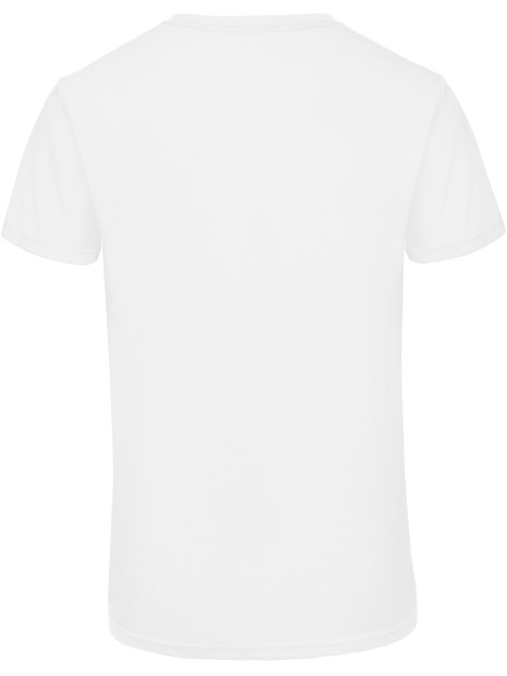 B&C T-shirt Triblend col V Homme blanc personnalisable