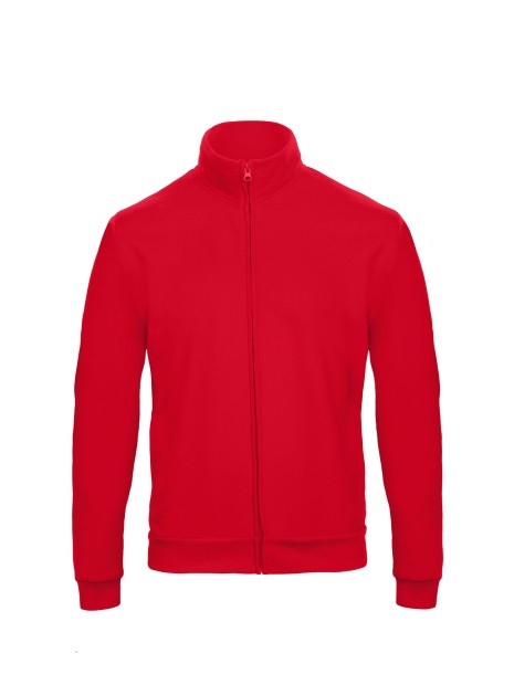 B&C Veste molleton zippée ID.206 rouge personnalisable