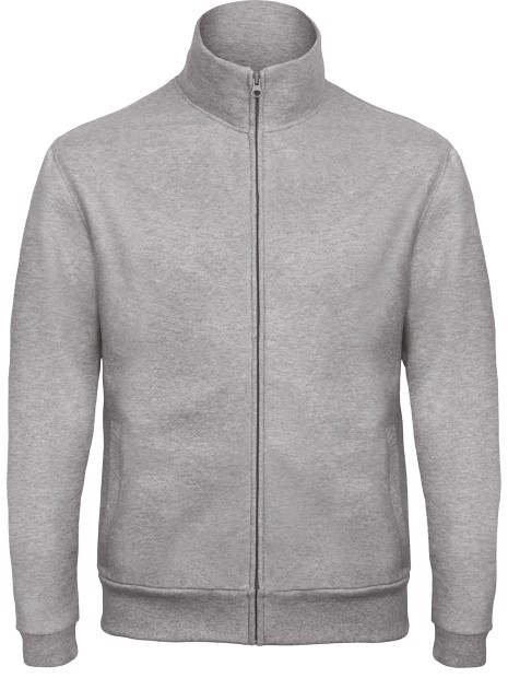 B&C Veste molleton zippée ID.206 heather grey personnalisable