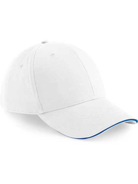 BEECHFIELD Casquette Athleisure - 6 panneaux white/bright royal personnalisable