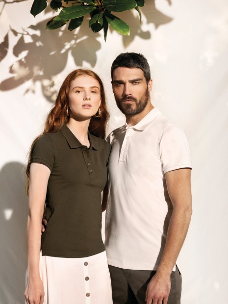 Polos à personnaliser KARIBAN Polo piqué Bio manches courtes femme 