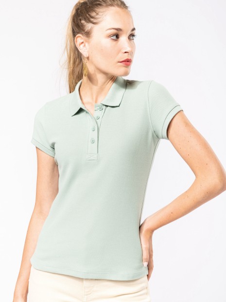 Polos à personnaliser KARIBAN Polo piqué Bio manches courtes femme 