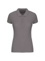 KARIBAN Polo piqué Bio manches courtes femme gris tempete personnalisable