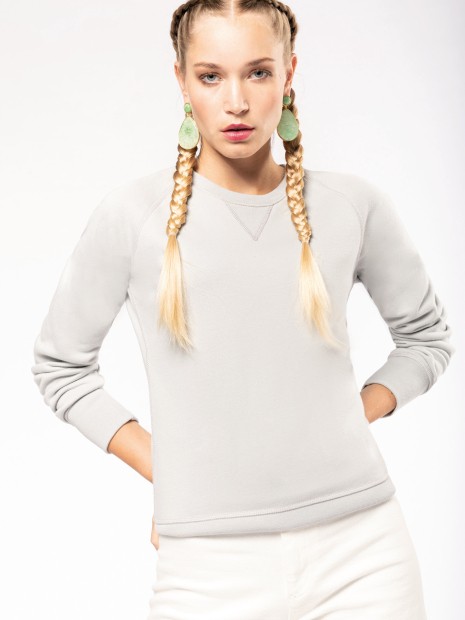 Sweat-shirts à personnaliser KARIBAN Sweat-shirt Bio col rond manches raglan femme 