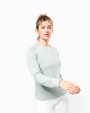 KARIBAN Damen Sweatshirt BIO-BAUMWOLLE Rundhalsausschnitt Raglanärmel Sweatshirt personalisierbar