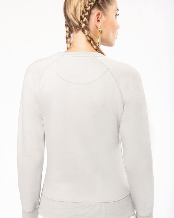 Sweater KARIBAN Damessweater BIO ronde hals raglanmouwen voor bedrukking &amp; borduring