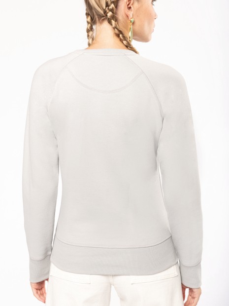 Sweat-shirts à personnaliser KARIBAN Sweat-shirt Bio col rond manches raglan femme 
