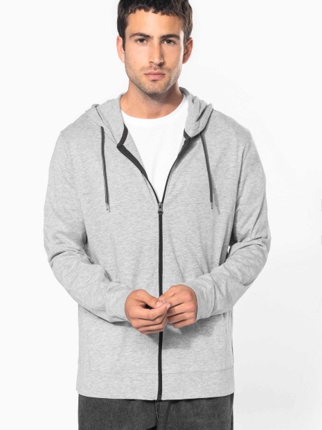 Sweat-shirts à personnaliser KARIBAN Veste coton légère à capuche 