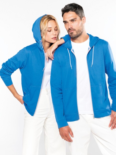 Sweat-shirts à personnaliser KARIBAN Veste coton légère à capuche 