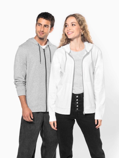 Sweat-shirts à personnaliser KARIBAN Veste coton légère à capuche 