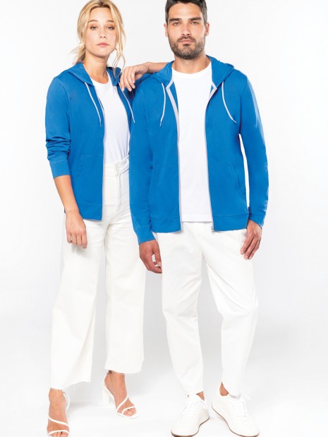 Sweat-shirts à personnaliser KARIBAN Veste coton légère à capuche 