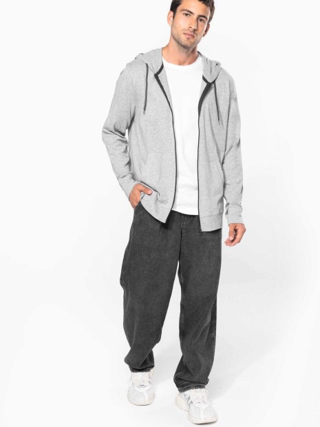 Sweat-shirts à personnaliser KARIBAN Veste coton légère à capuche 