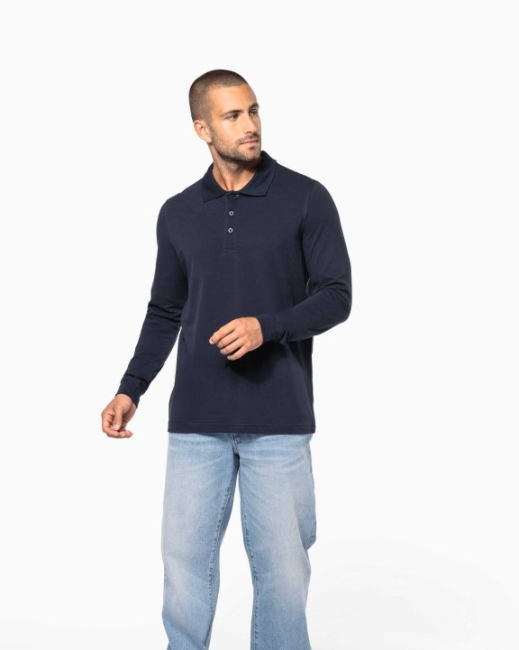 Polo personnalisable KARIBAN Polo piqué manches longues homme