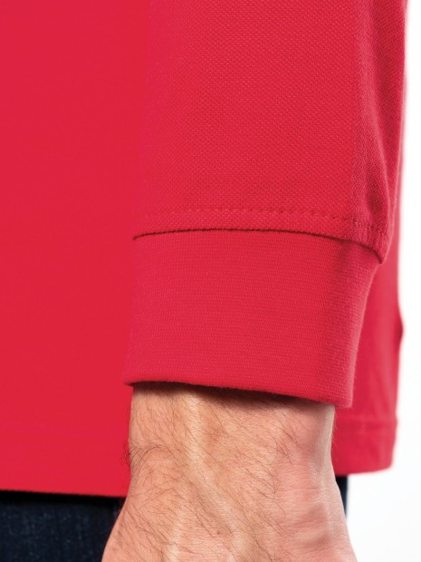 Polos à personnaliser KARIBAN Polo piqué manches longues homme 