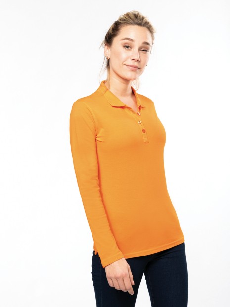 Polos à personnaliser KARIBAN Polo piqué manches longues femme 