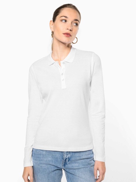 Polos à personnaliser KARIBAN Polo piqué manches longues femme 