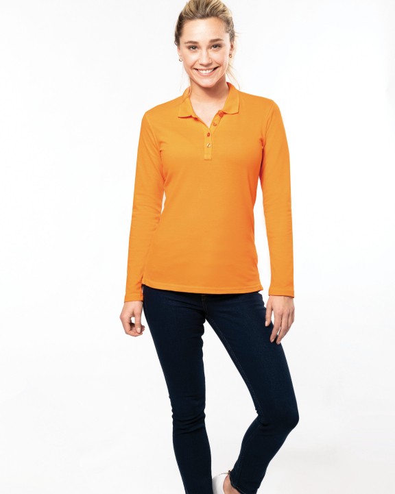 Polo personnalisable KARIBAN Polo piqué manches longues femme