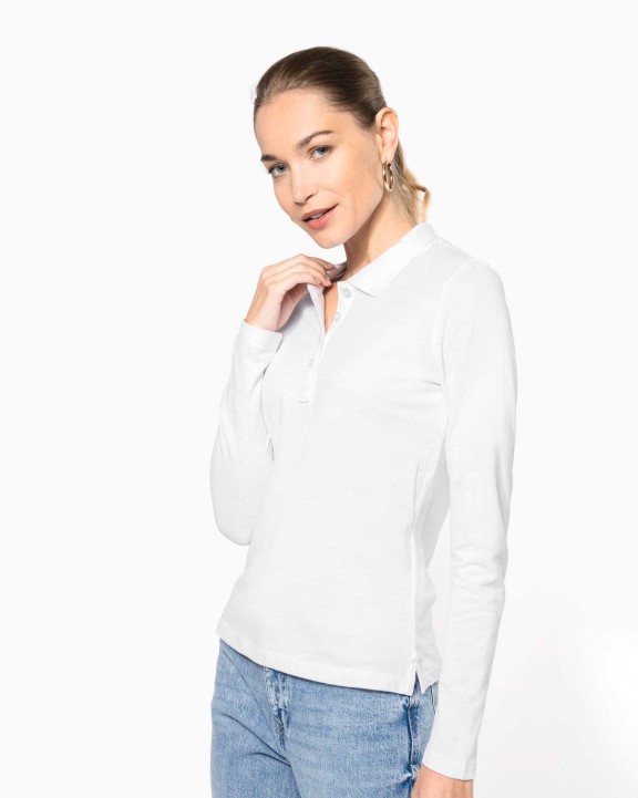 Polo personnalisable KARIBAN Polo piqué manches longues femme