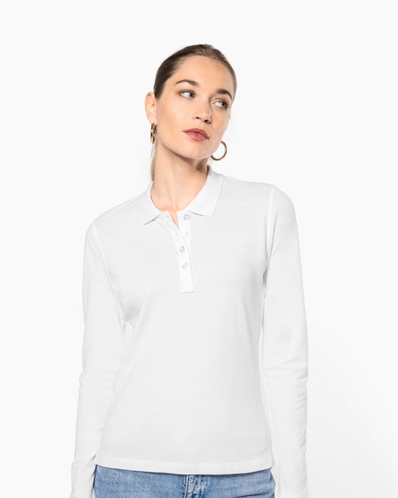 Polo personnalisable KARIBAN Polo piqué manches longues femme