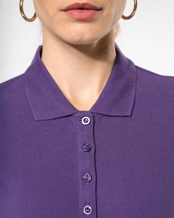 KARIBAN Damen Kurzarm-Poloshirt. Baumwollpiqué. Poloshirt personalisierbar