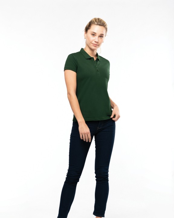 Poloshirt KARIBAN Piqué-damespolo korte mouwen voor bedrukking &amp; borduring