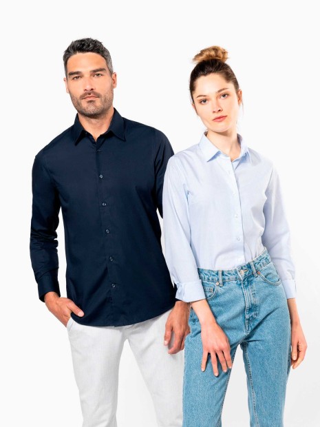 Chemises à personnaliser KARIBAN Chemise popeline manches longues femme 