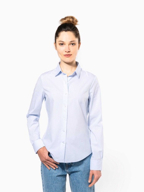 Chemises à personnaliser KARIBAN Chemise popeline manches longues femme 
