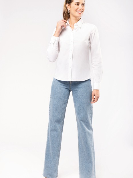Chemises à personnaliser KARIBAN Chemise popeline manches longues femme 