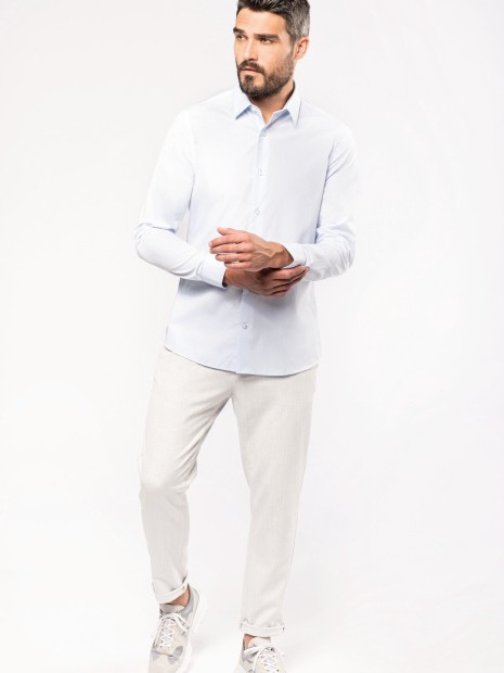 Chemises à personnaliser KARIBAN Chemise popeline manches longues homme 