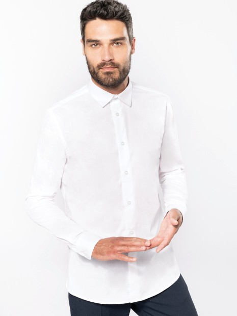 Chemises à personnaliser KARIBAN Chemise popeline manches longues homme 