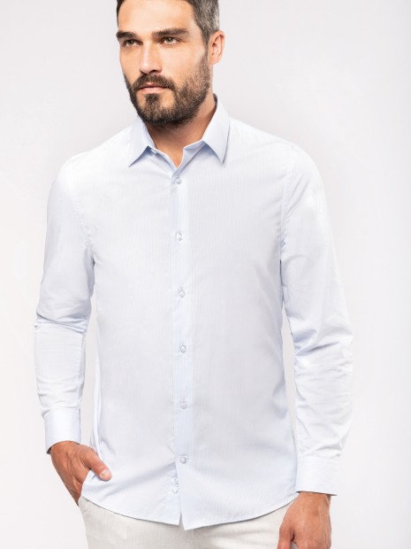 Chemises à personnaliser KARIBAN Chemise popeline manches longues homme 