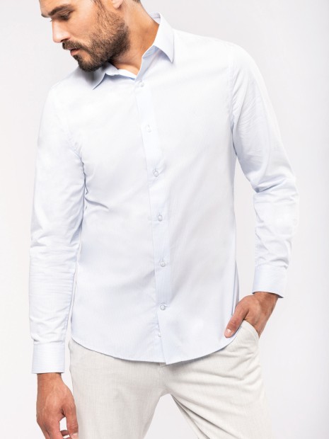 Chemises à personnaliser KARIBAN Chemise popeline manches longues homme 