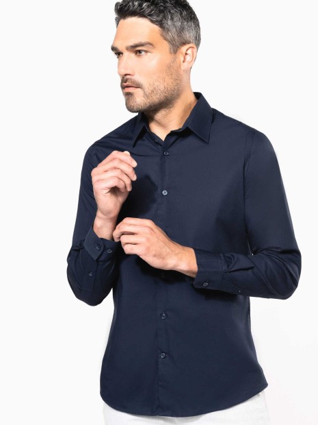 Chemises à personnaliser KARIBAN Chemise popeline manches longues homme 
