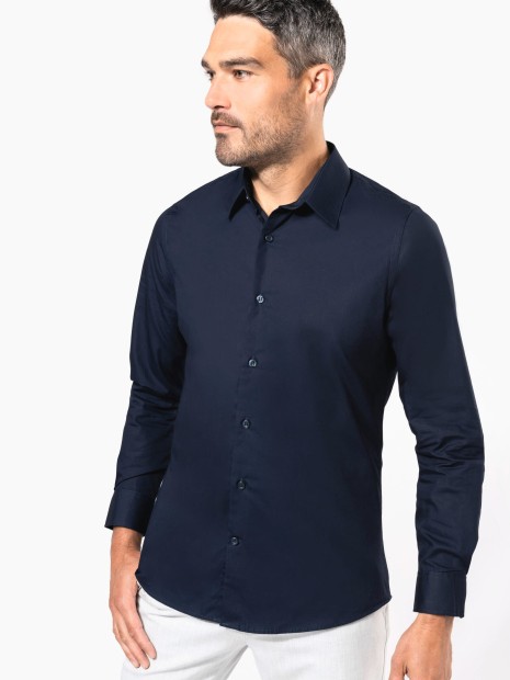 Chemises à personnaliser KARIBAN Chemise popeline manches longues homme 