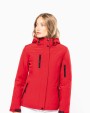 KARIBAN Damenparka Softshell wattiert mit Kapuze Softshell personalisierbar