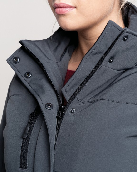 Softshell personnalisable KARIBAN Parka softshell doublée capuche femme