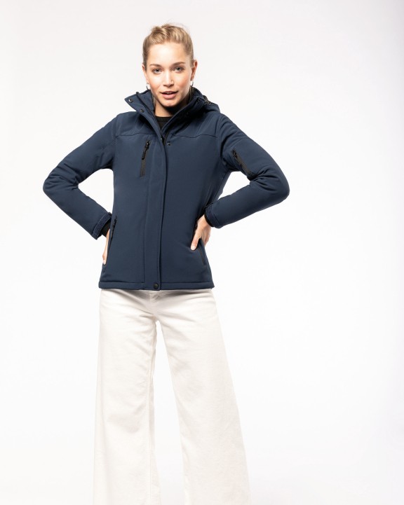 Softshell personnalisable KARIBAN Parka softshell doublée capuche femme
