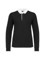 KARIBAN Polo rugby enfant noir/blanc personnalisable