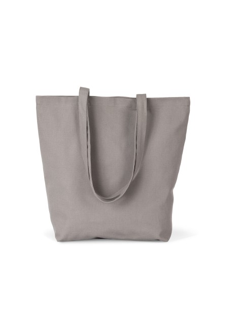 KIMOOD Sac cabas en coton bio gris metal personnalisable