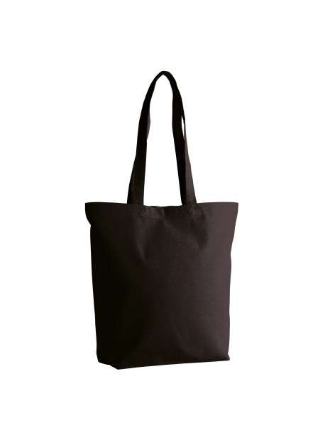 KIMOOD Sac cabas en coton bio noir personnalisable