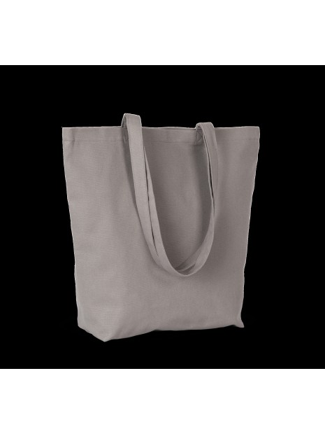 KIMOOD Sac cabas en coton bio gris metal personnalisable