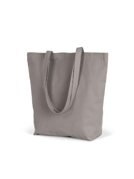 KIMOOD Sac cabas en coton bio gris metal personnalisable