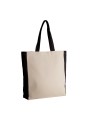 KIMOOD Sac cabas bicolore naturel/noir personnalisable