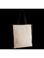 KIMOOD Sac cabas bicolore naturel/noir personnalisable